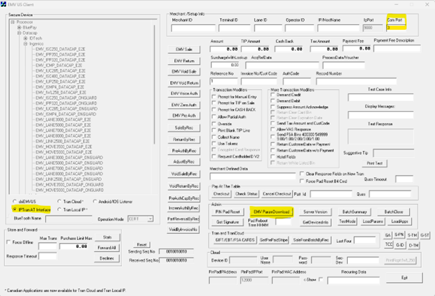 Tran Client Test app