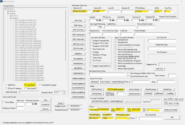 TranCloud Client test App